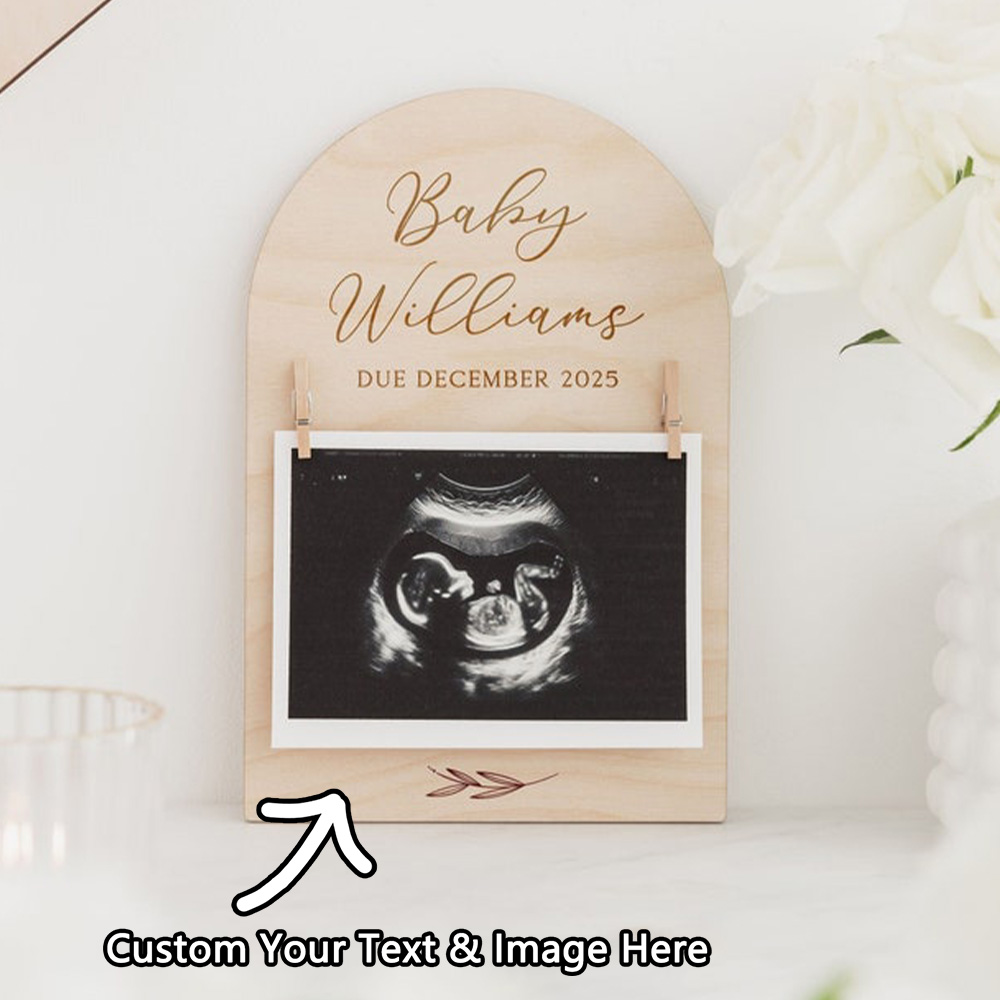 Photography Date - Señal de anuncio de embarazo personalizada