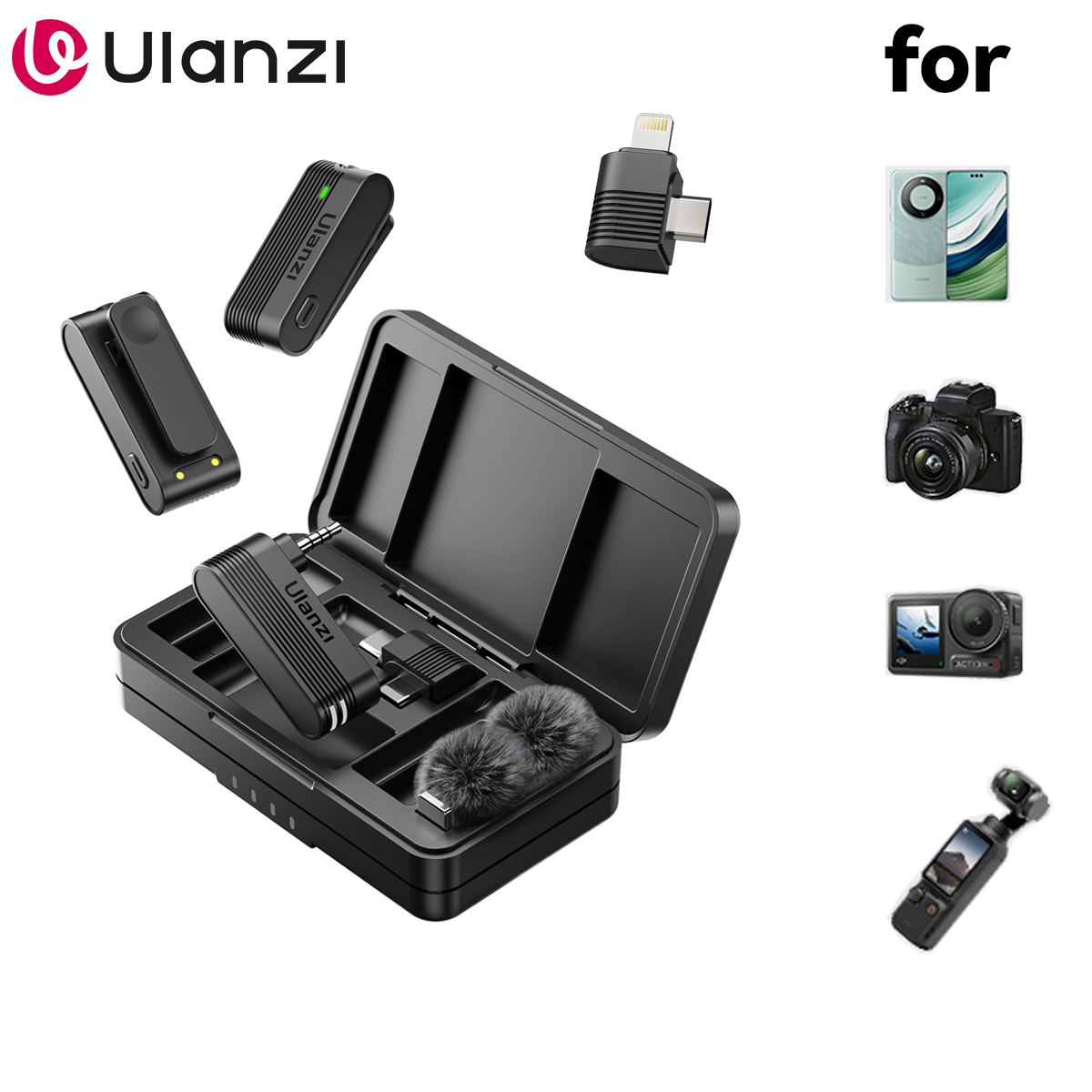 Photography Xiaomi - Ulanzi A100 micrófono Smartphone micrófono Lavalier