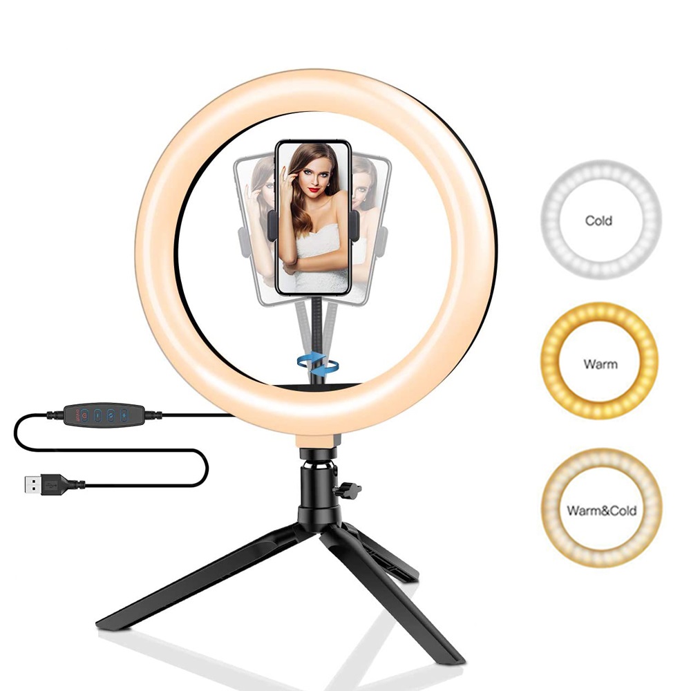 Photography Umbrella Lighting Kit - Anillo Led de 26cm y 10
