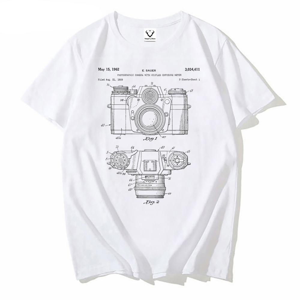 Photography Black And White - Camisetas de manga corta vintage a