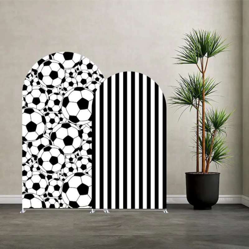 Photography Black And White - VIKAMA - Fondo Arqueado de Fútbol