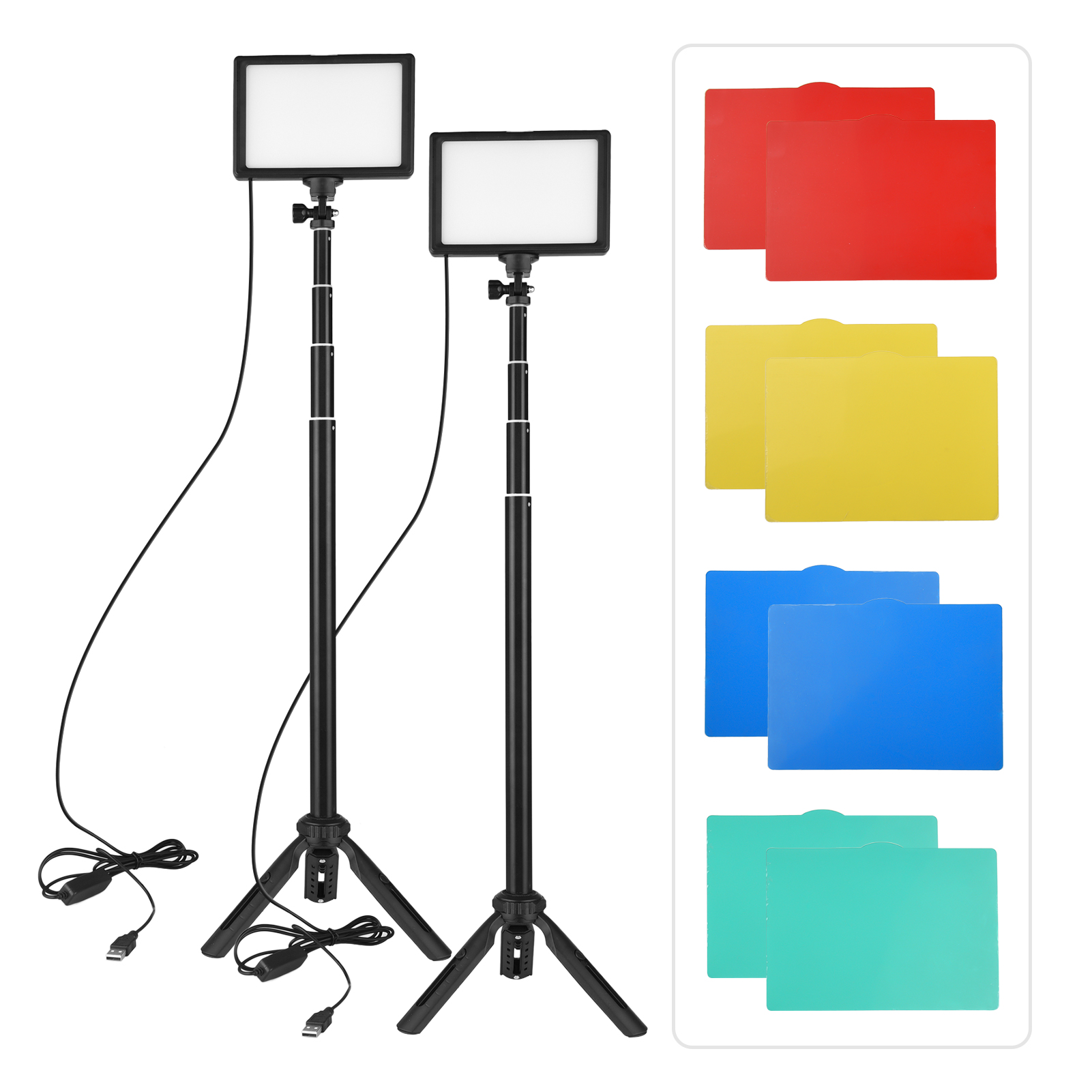 Photography Umbrella Lighting Kit - Andoer-Kit de iluminación LED para vídeo,