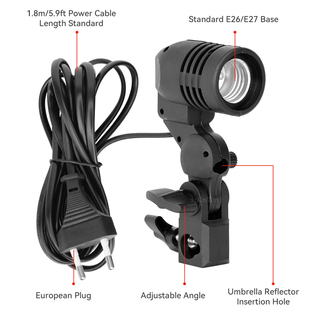 Portalámparas de un solo cabez - Photography Umbrella Lights reseña y precio
