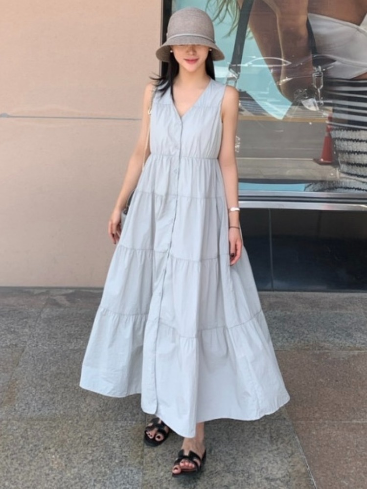 Elegante Vestido Largo sin Man - Photography Date reseña y precio