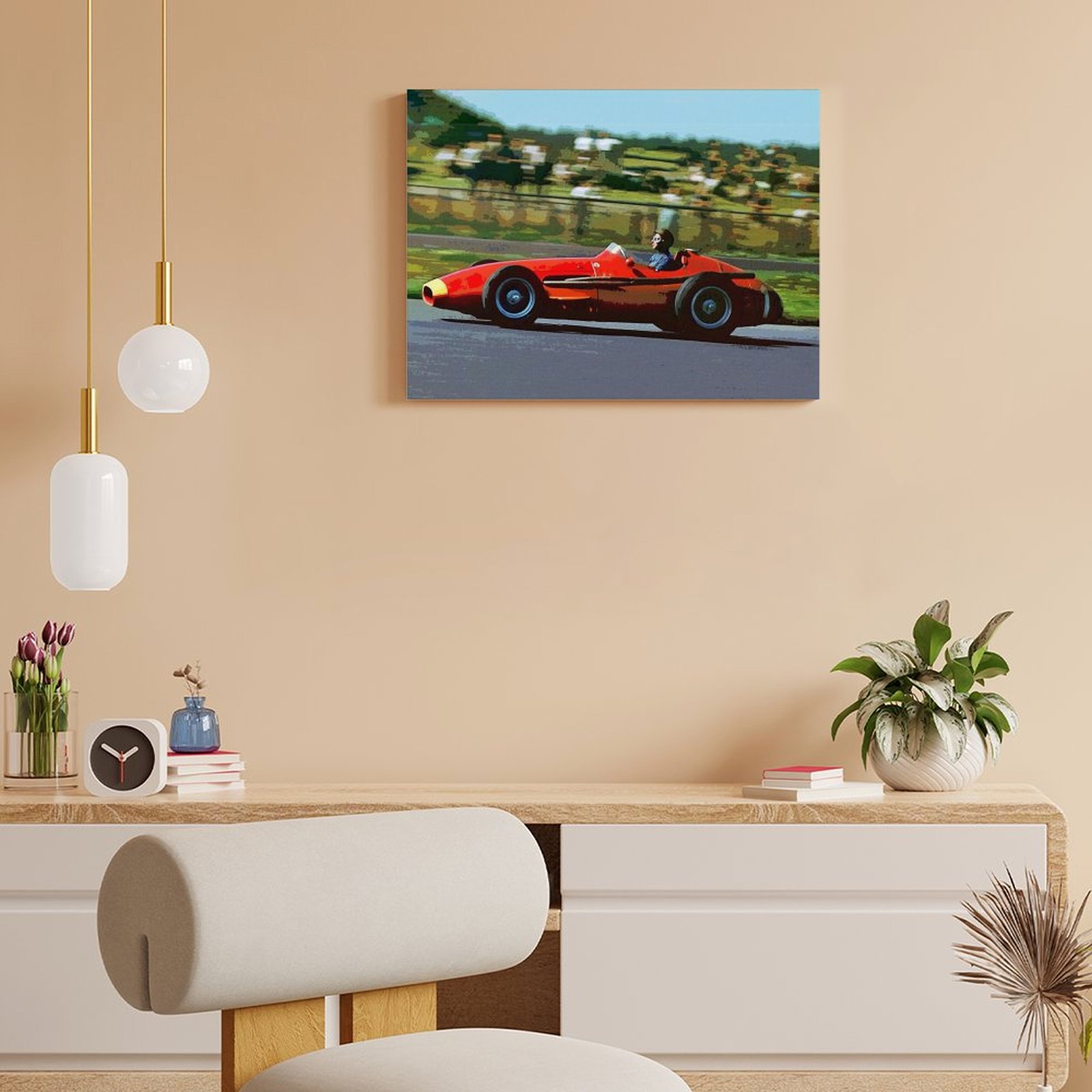 Juan Manuel Fangio Racing His  - Photography Pose reseña y precio