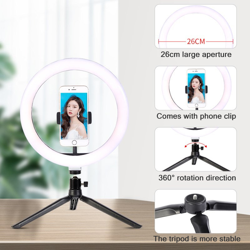 Anillo Led de 26cm y 10 pulgad - Photography Umbrella Lighting Kit reseña y precio