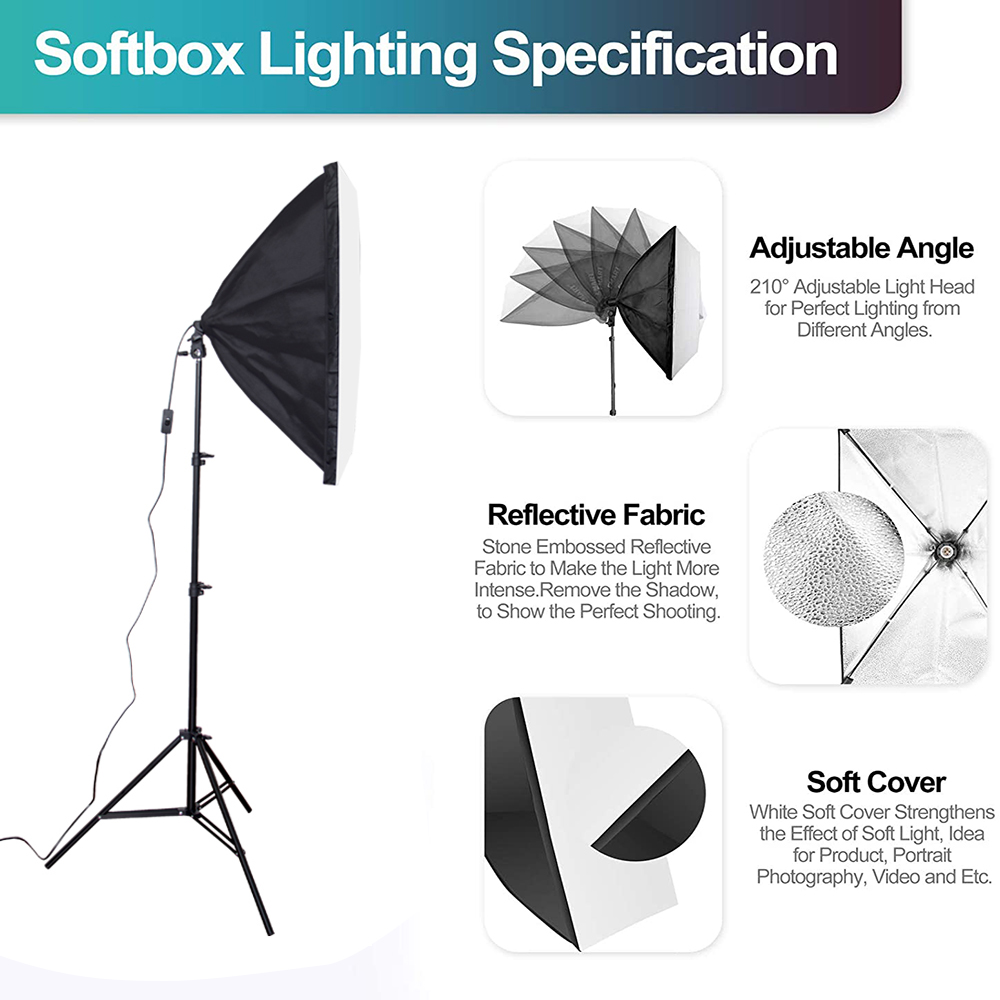 El conjunto de equipo de estud - Photography Umbrella Lighting Kit reseña y precio