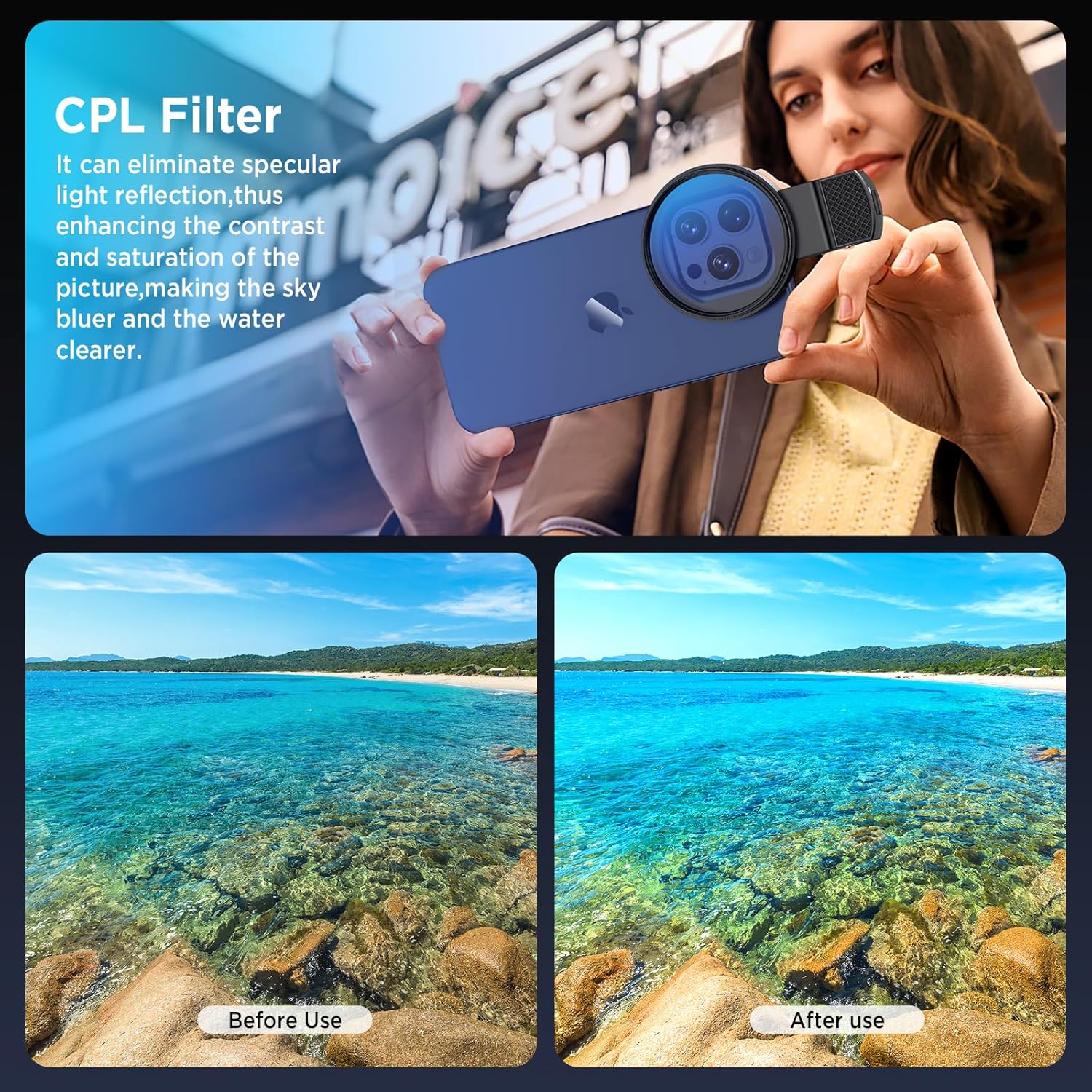 Kit de filtro CPL/UV con clip  - Photography Xiaomi reseña y precio