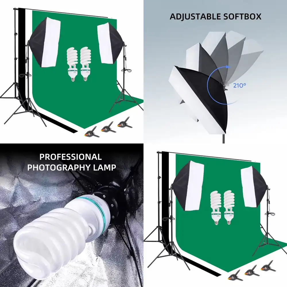 Equipo de estudio fotográfico: - Photography Umbrella Lighting Kit reseña y precio