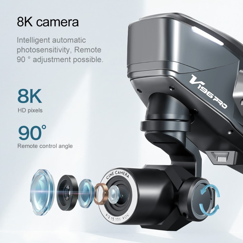2025 V196 Dron automático para - Photography Hd reseña y precio