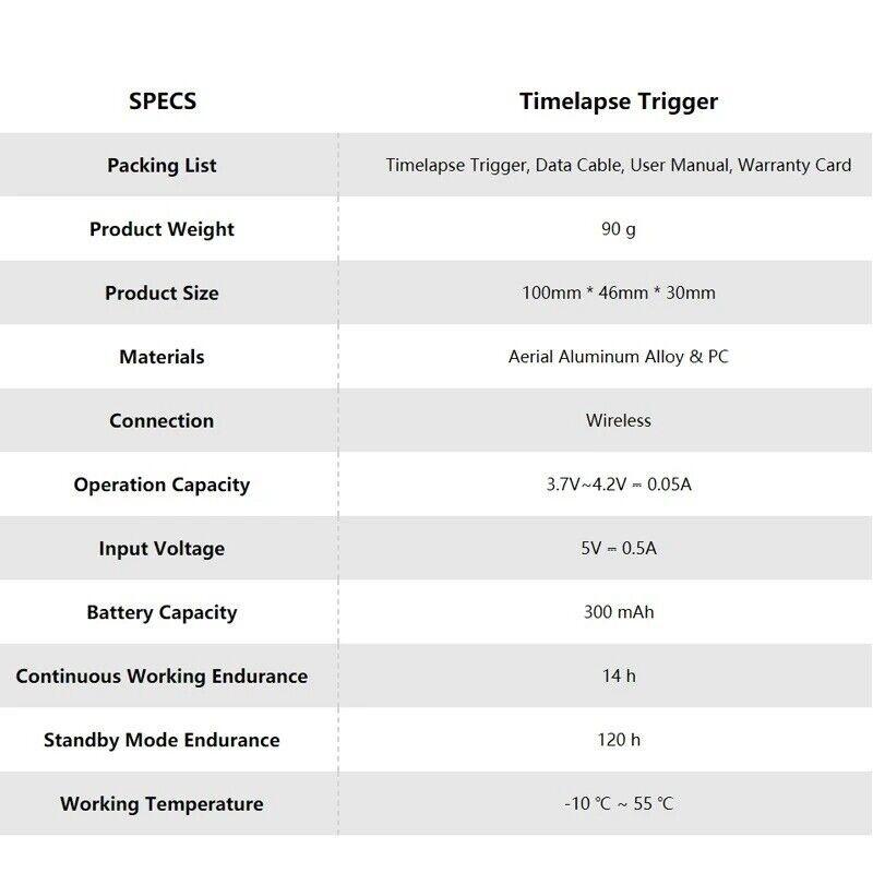ZEAPON AF-E1 Timelapse Trigger - Timelapse Controller reseña y precio